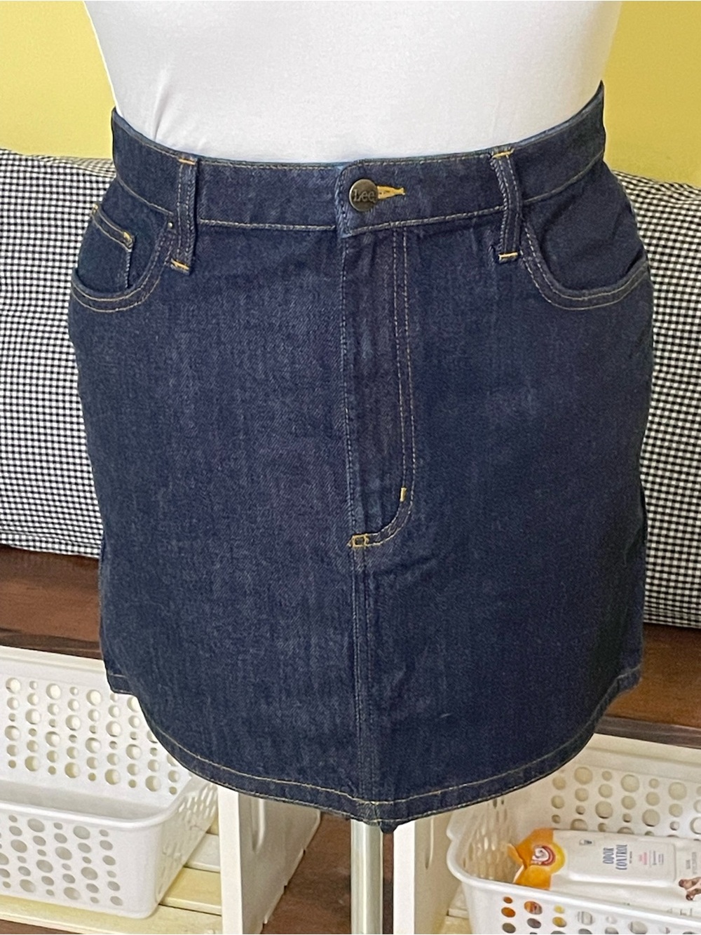 Lee Dark Wash Denim Mini Skirt